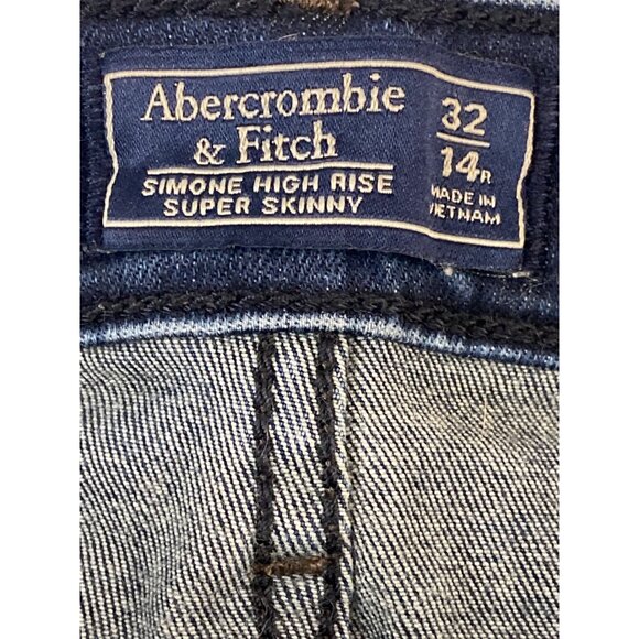 Abercrombie & Fitch Simone High Rise Super Skinny Jeans Womens 32/14R - Picture 7 of 8